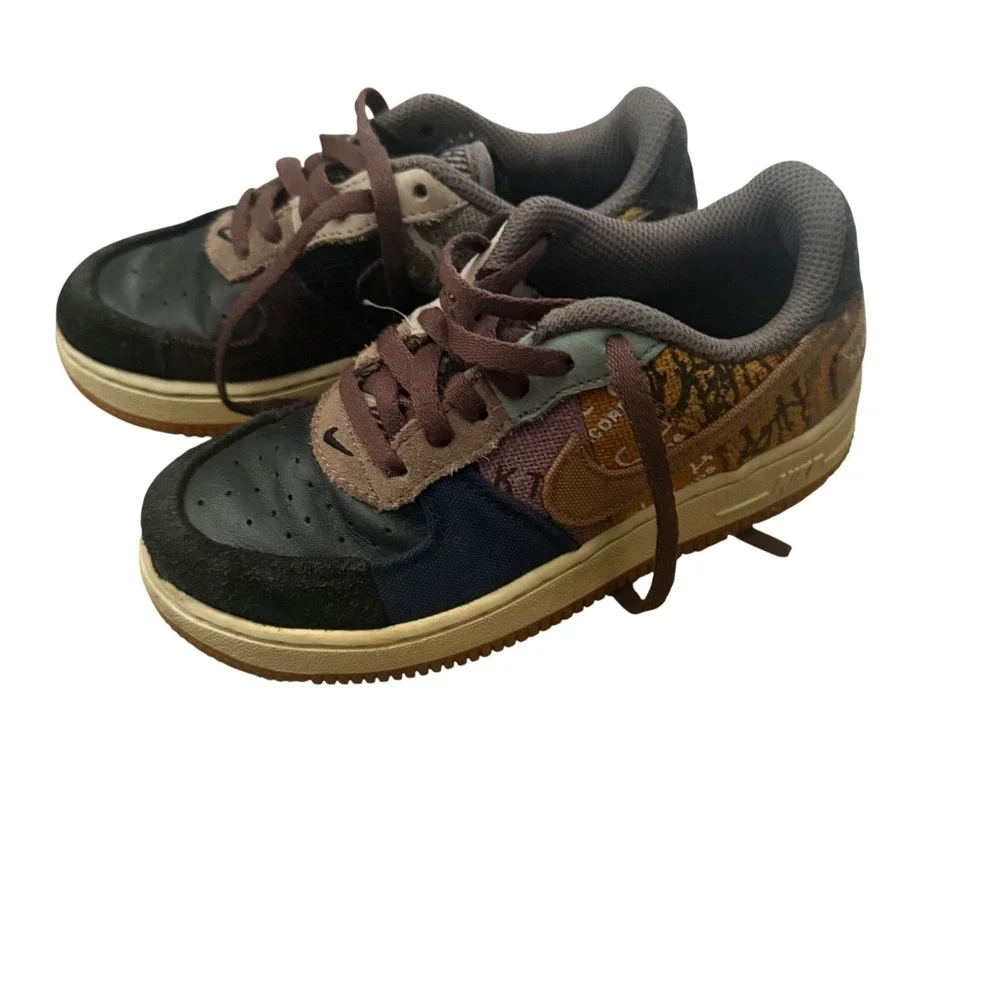 Nike Air Force 1 Low Travis Scott Cactus Jack Shoes Size Toddler 12C CQ4565-900